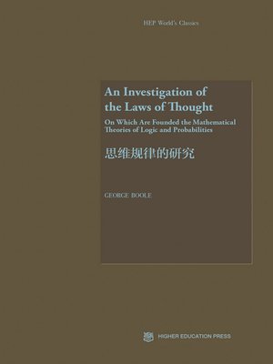 cover image of The laws of thought 思维规律的研究
